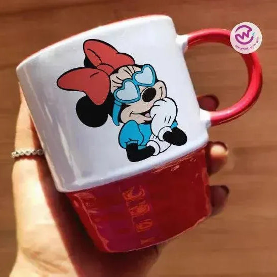 Ribbed Mug - Red - Minnie - WE PRINT