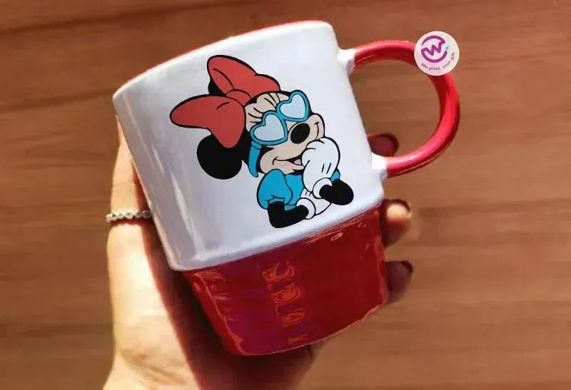 Ribbed Mug - Red - Minnie - WE PRINT
