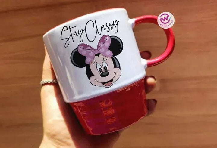 Ribbed Mug - Red - Minnie - WE PRINT