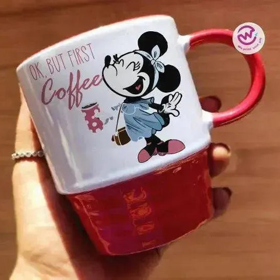 Ribbed Mug - Red - Minnie - WE PRINT