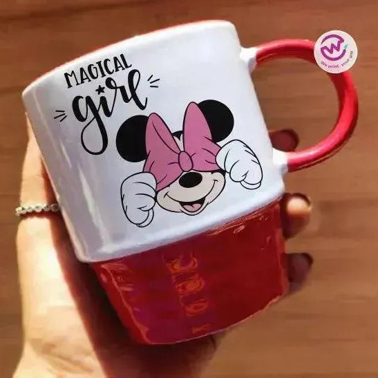 Ribbed Mug - Red - Minnie - WE PRINT