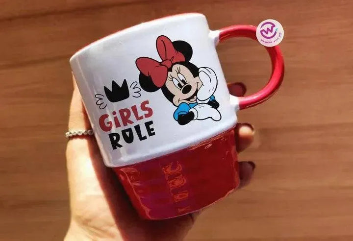 Ribbed Mug - Red - Minnie - WE PRINT