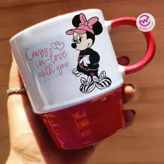 Ribbed Mug - Red - Minnie - WE PRINT