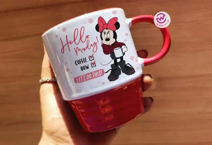 Ribbed Mug - Red - Minnie - WE PRINT