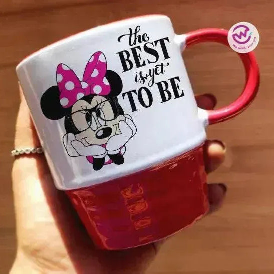 Ribbed Mug - Red - Minnie - WE PRINT