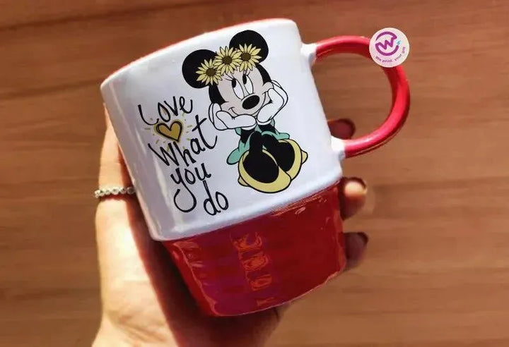 Ribbed Mug - Red - Minnie - WE PRINT