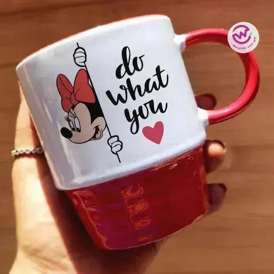 Ribbed Mug - Red - Minnie - WE PRINT