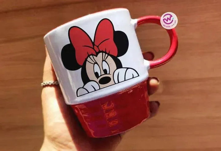 Ribbed Mug - Red - Minnie - WE PRINT