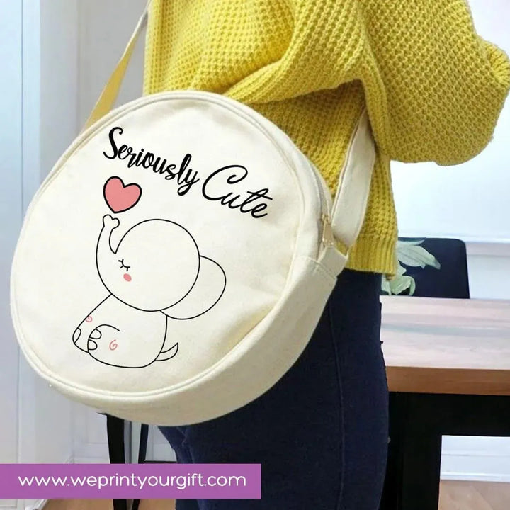 Round Bag -Cute Elephant - WE PRINT