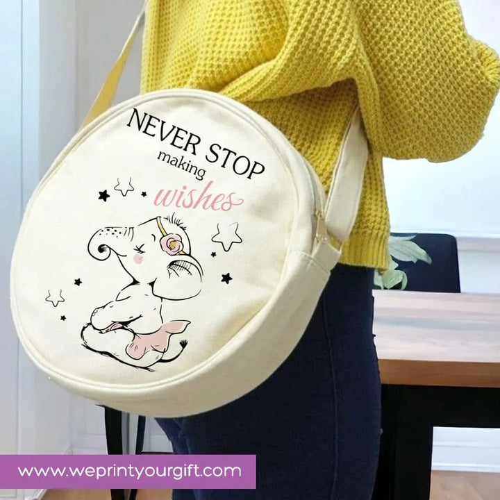 Round Bag -Cute Elephant - WE PRINT