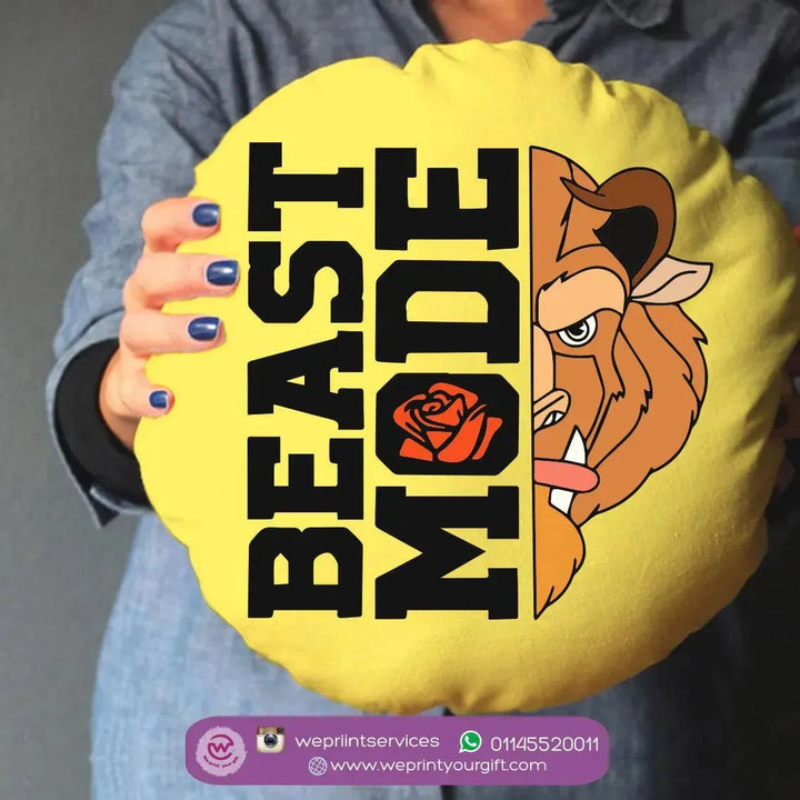 Round Cushion -Beauty And The Beast - WE PRINT