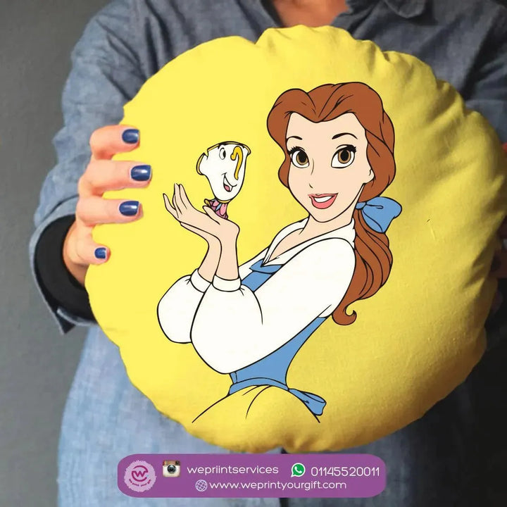 Round Cushion -Beauty And The Beast - WE PRINT