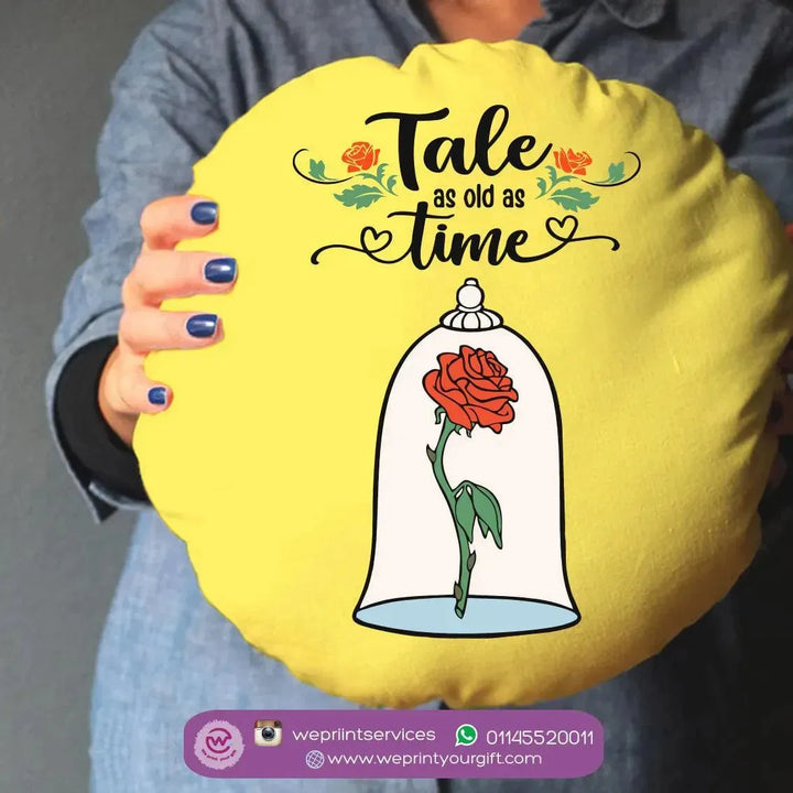 Round Cushion -Beauty And The Beast - WE PRINT