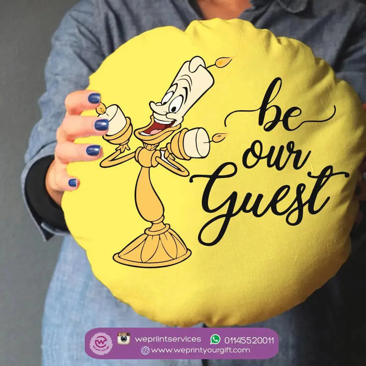 Round Cushion -Beauty And The Beast - WE PRINT