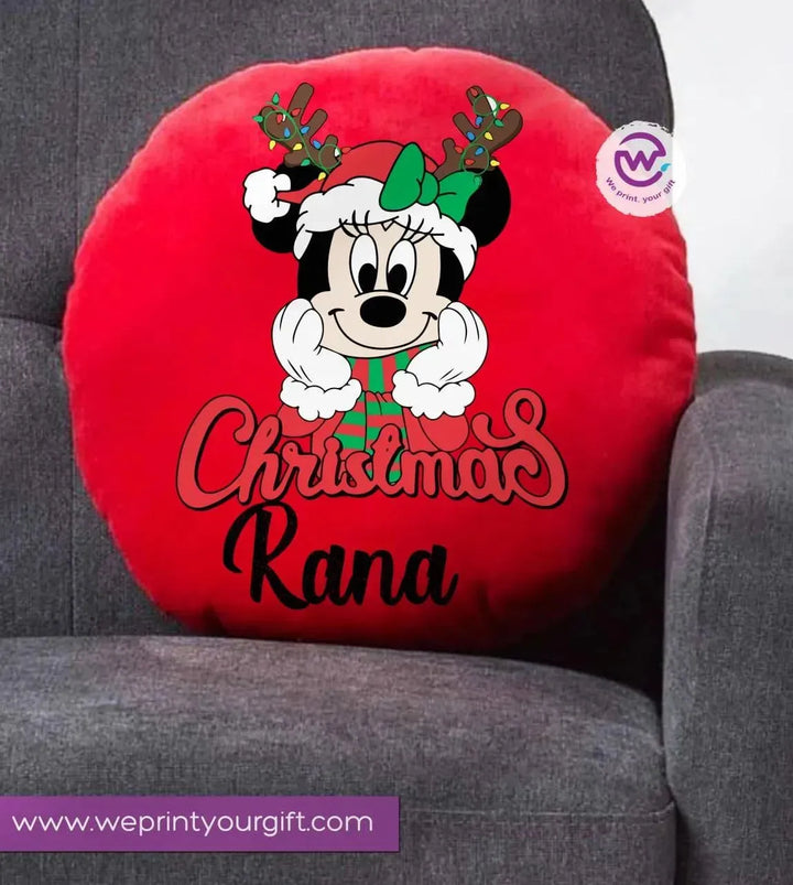 Round Cushion -Christmas -Disney - WE PRINT