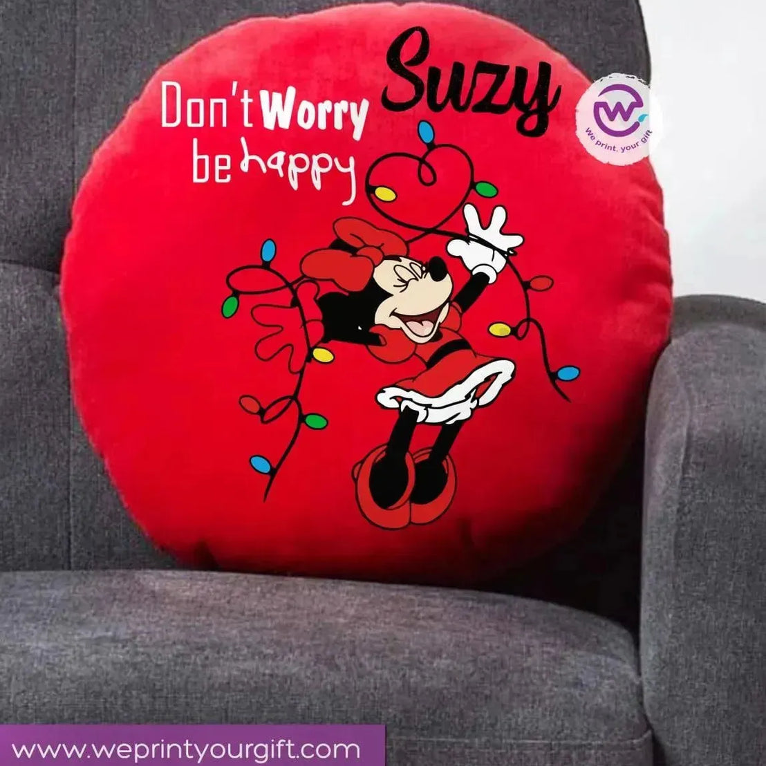 Round Cushion -Christmas -Disney - WE PRINT