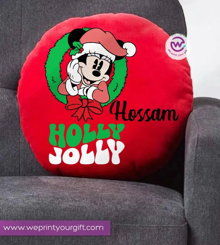 Round Cushion -Christmas -Disney - WE PRINT