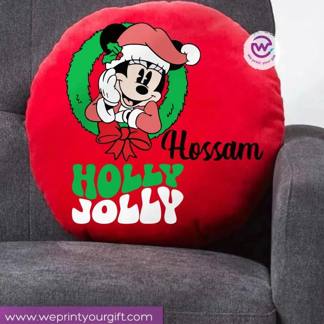 Round Cushion -Christmas -Disney - WE PRINT