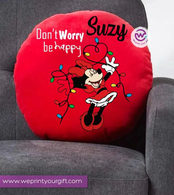 Round Cushion -Christmas -Disney - WE PRINT