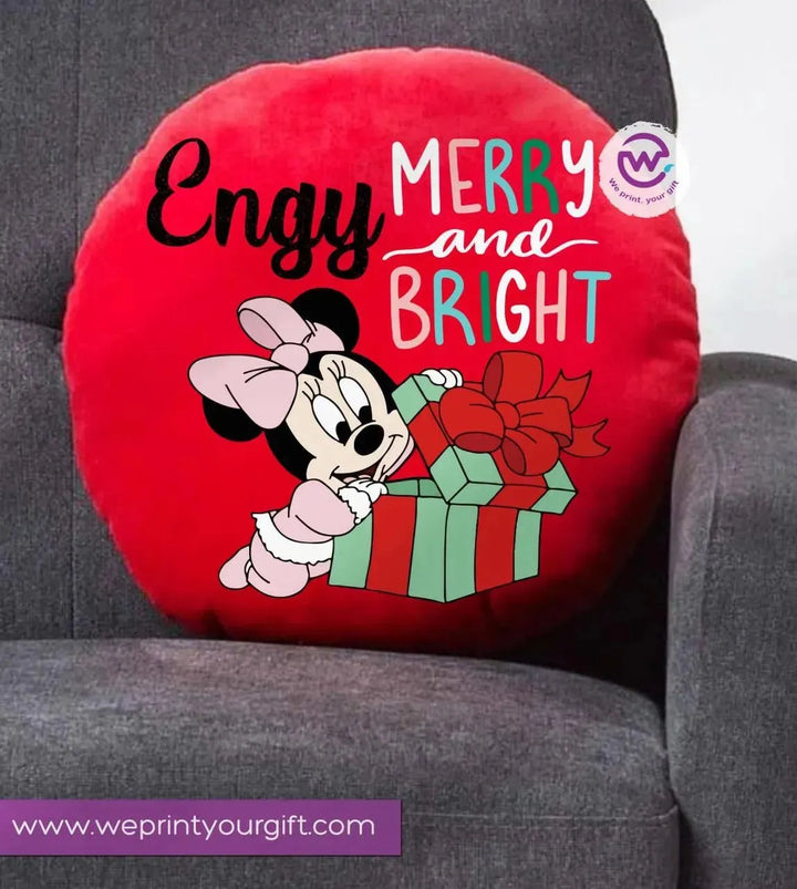 Round Cushion -Christmas -Disney - WE PRINT