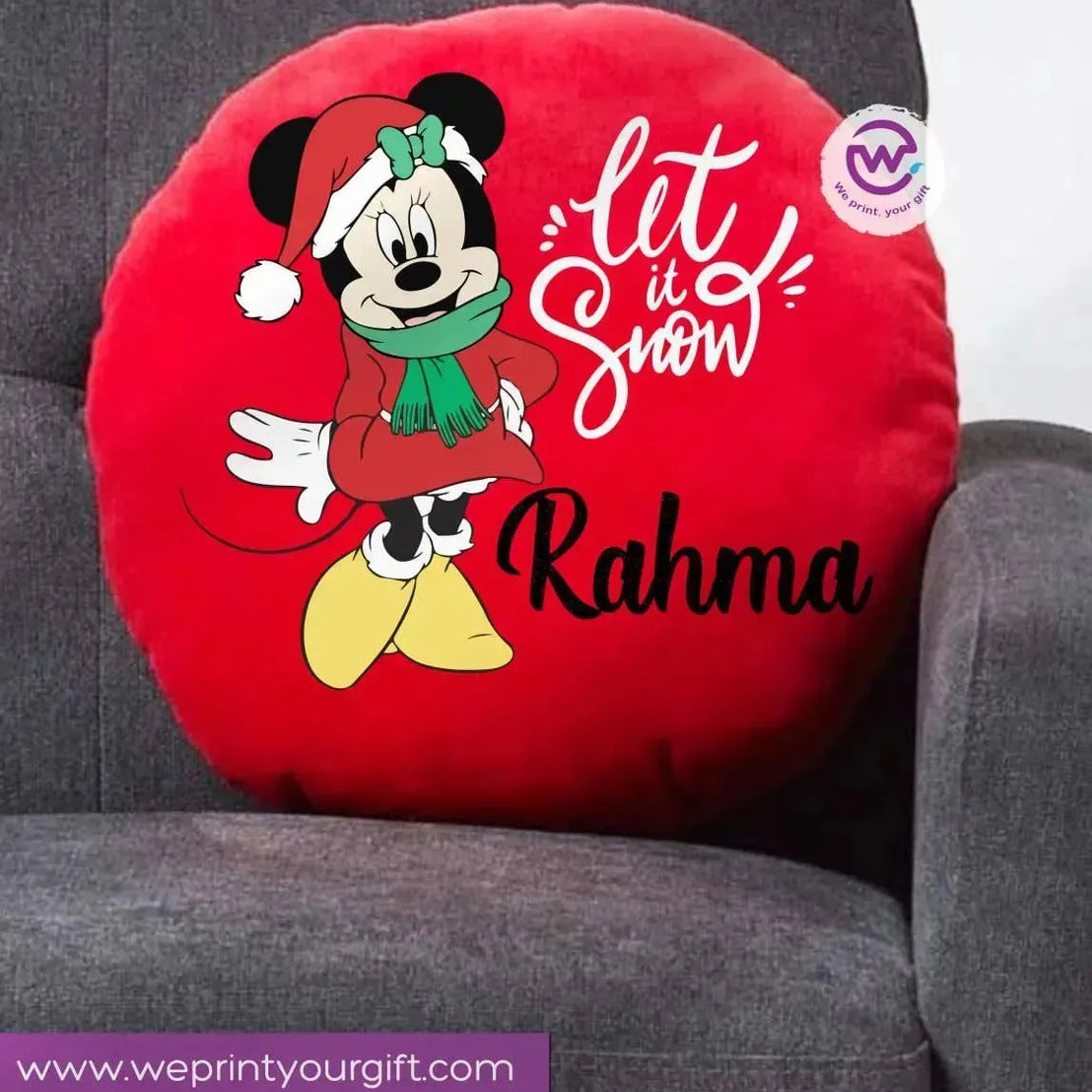 Round Cushion -Christmas -Disney - WE PRINT