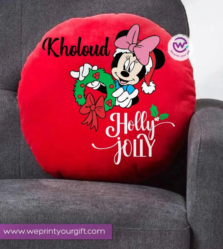 Round Cushion -Christmas -Disney - WE PRINT