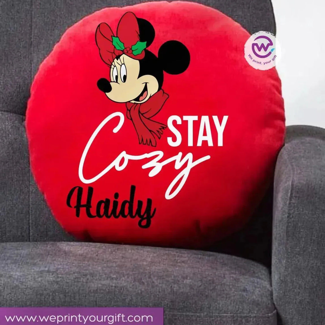 Round Cushion -Christmas -Disney - WE PRINT