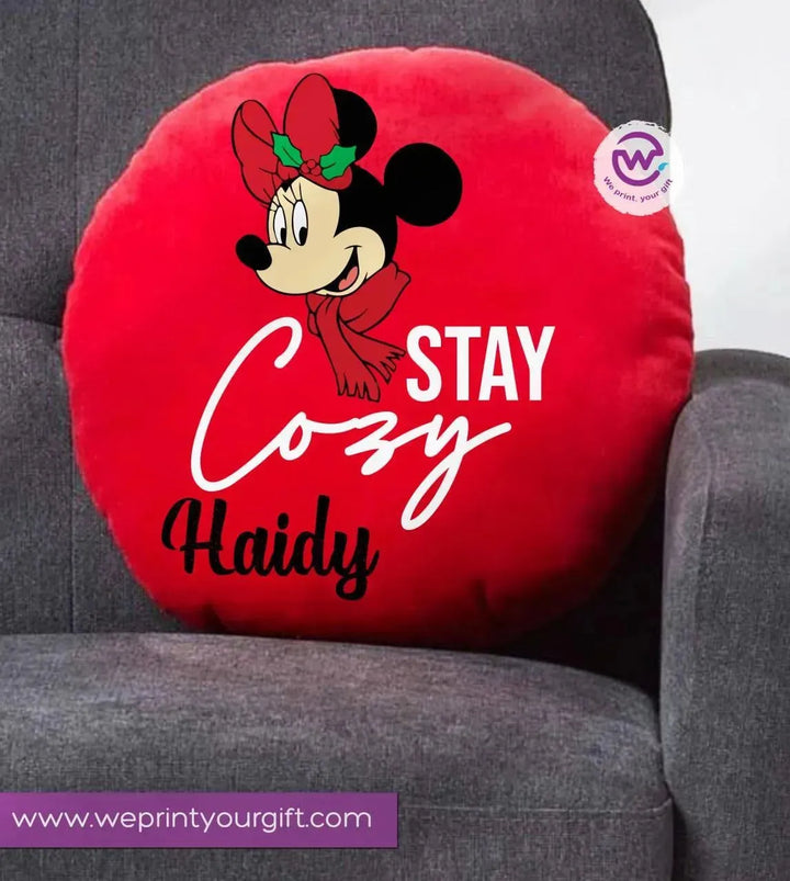 Round Cushion -Christmas -Disney - WE PRINT