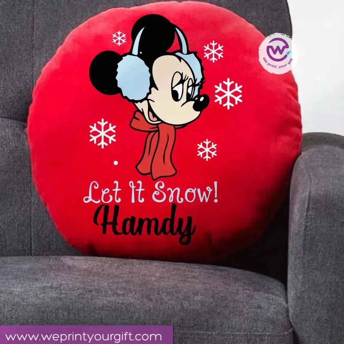 Round Cushion -Christmas -Disney - WE PRINT