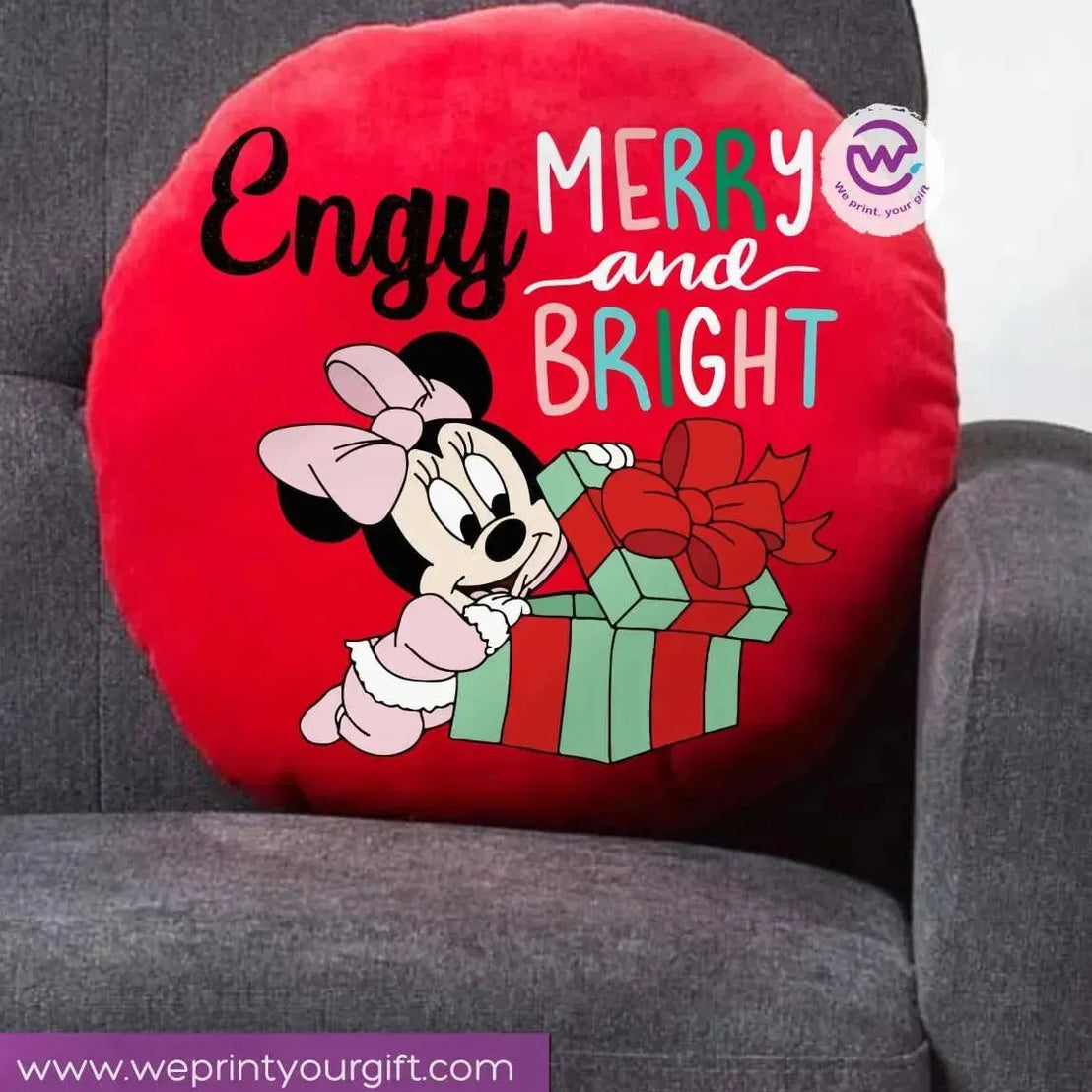 Round Cushion -Christmas -Disney - WE PRINT