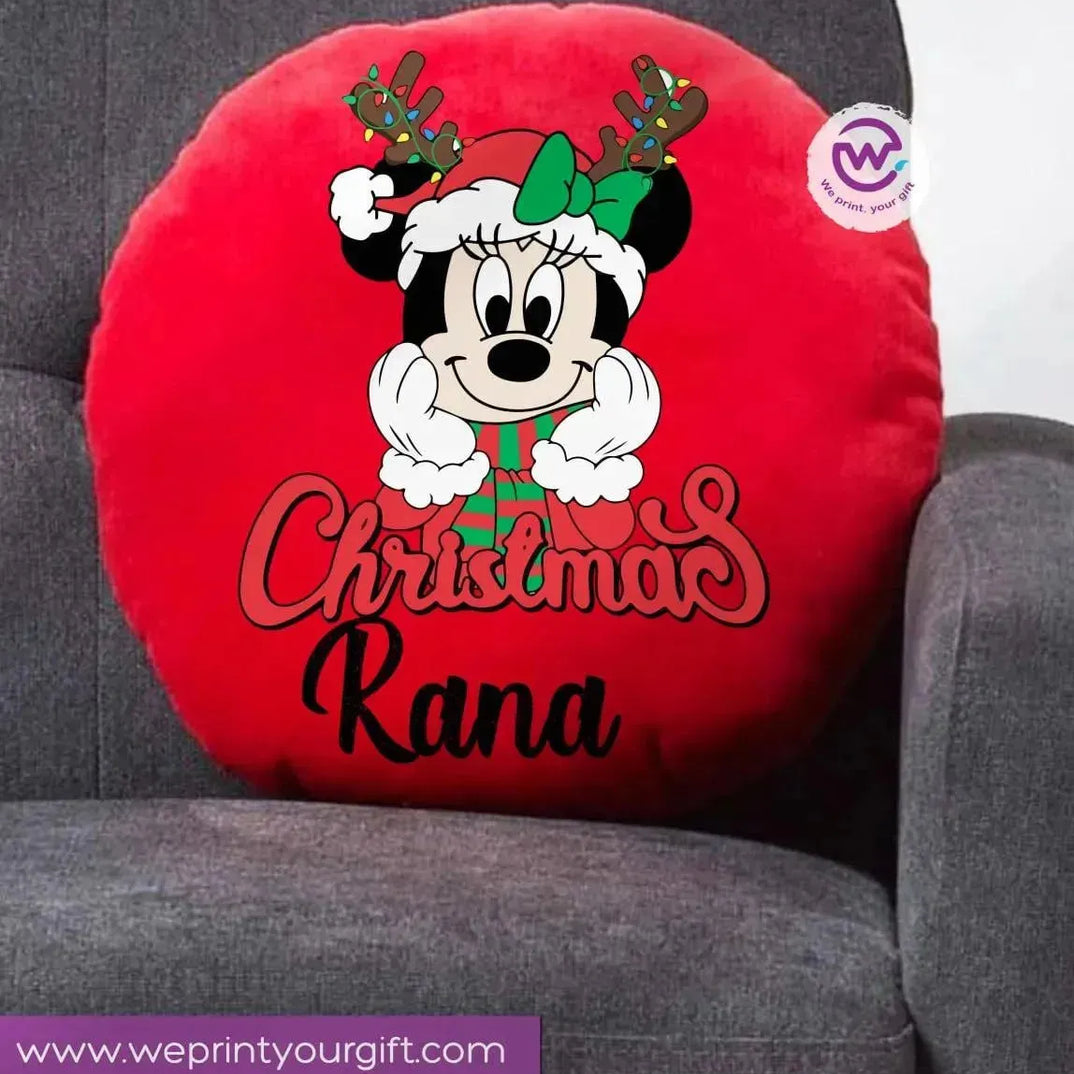 Round Cushion -Christmas -Disney - WE PRINT