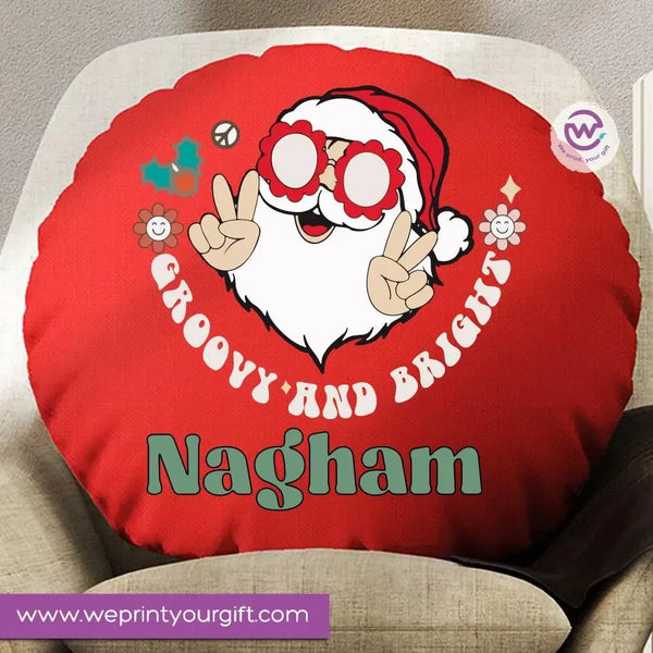 Round Cushion-Christmas -Santa - WE PRINT