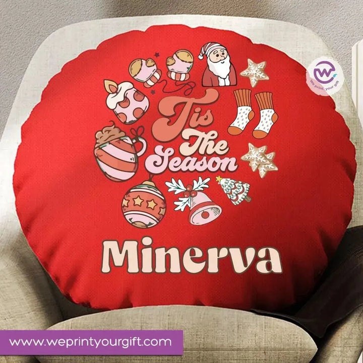 Round Cushion-Christmas -Santa - WE PRINT