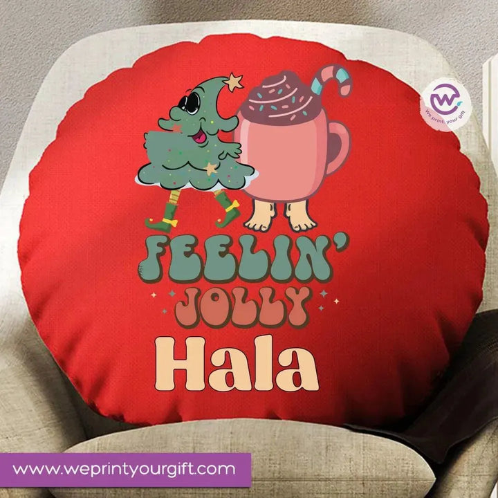 Round Cushion-Christmas -Santa - WE PRINT