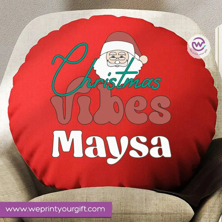 Round Cushion-Christmas -Santa - WE PRINT