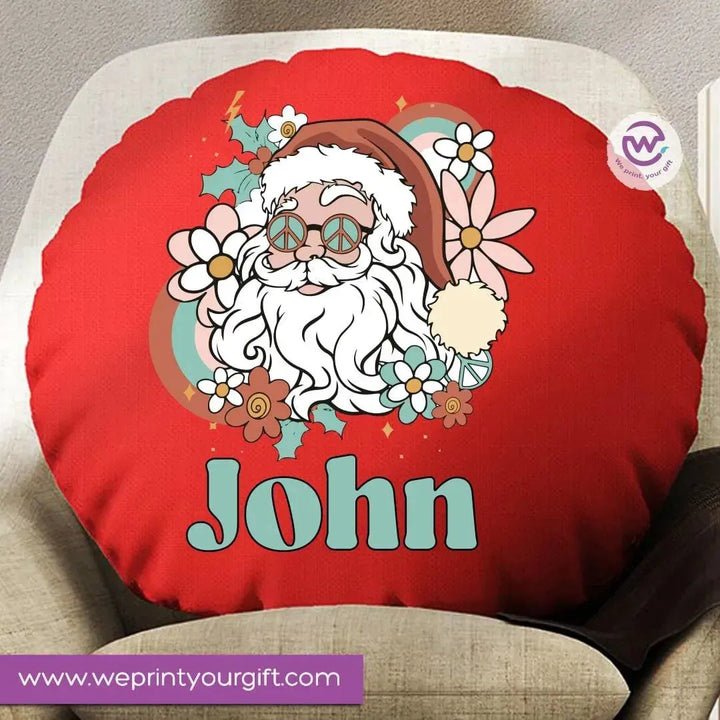 Round Cushion-Christmas -Santa - WE PRINT