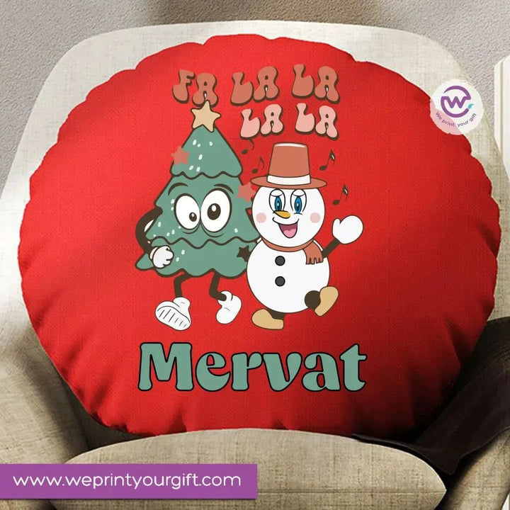 Round Cushion-Christmas -Santa - WE PRINT