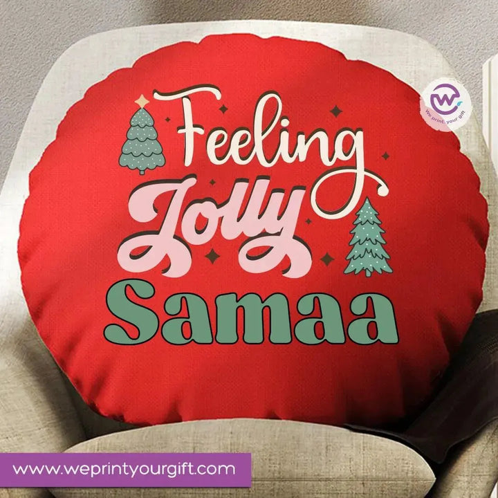 Round Cushion-Christmas -Santa - WE PRINT