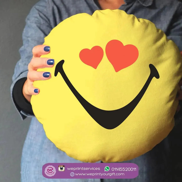 Round Cushion -Emoji - WE PRINT