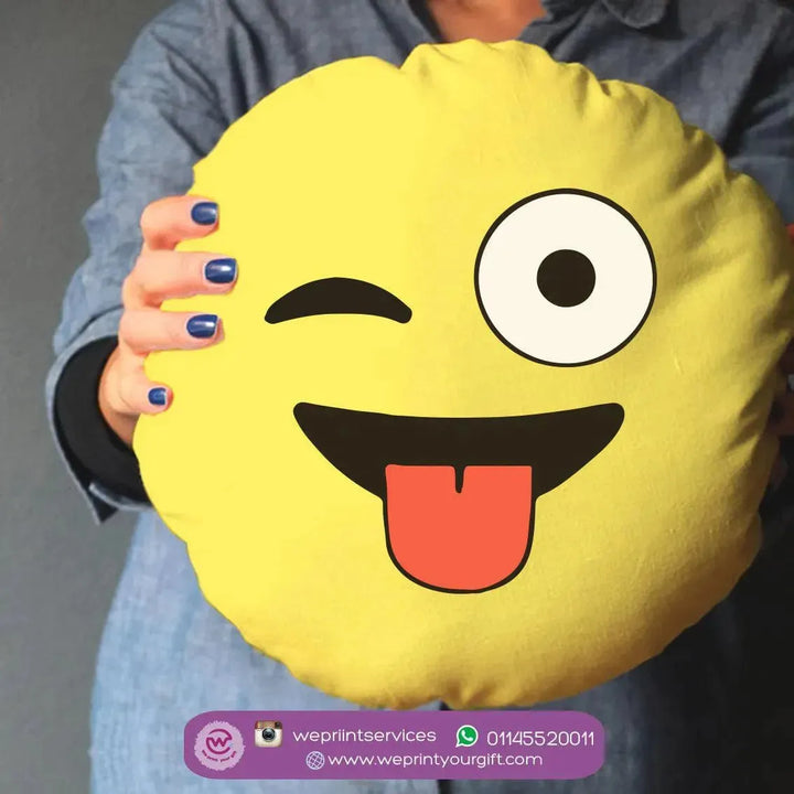 Round Cushion -Emoji - WE PRINT