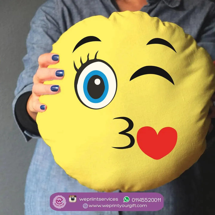 Round Cushion -Emoji - WE PRINT