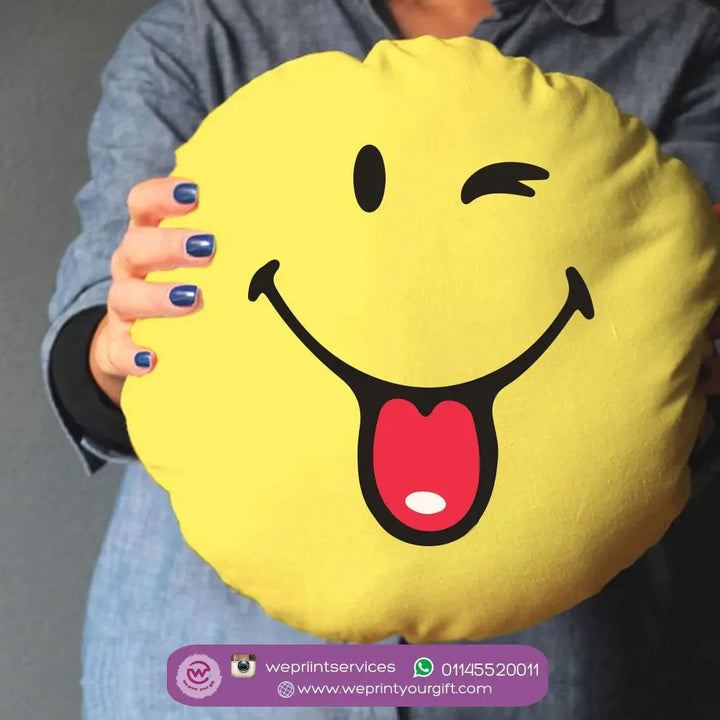 Round Cushion -Emoji - WE PRINT