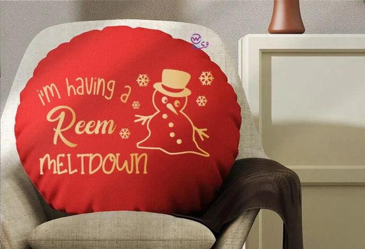 Round Cushion -Merry Christmas - WE PRINT