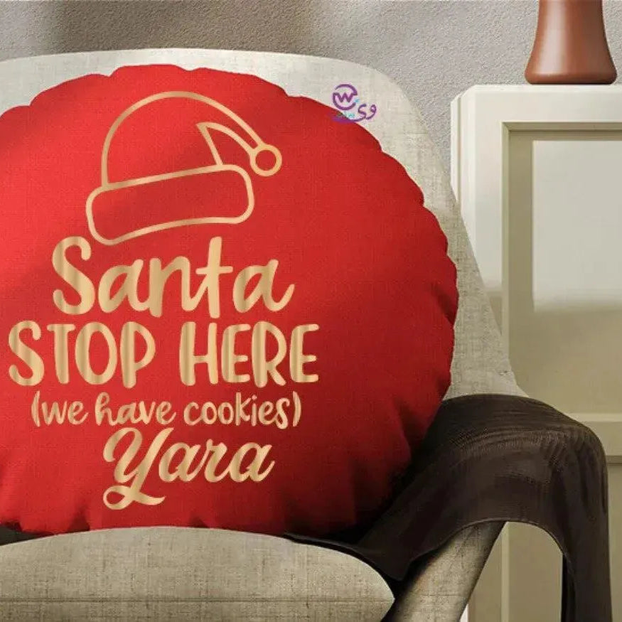 Round Cushion -Merry Christmas - WE PRINT