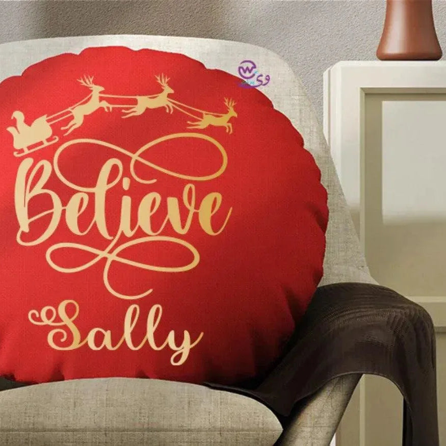 Round Cushion -Merry Christmas - WE PRINT