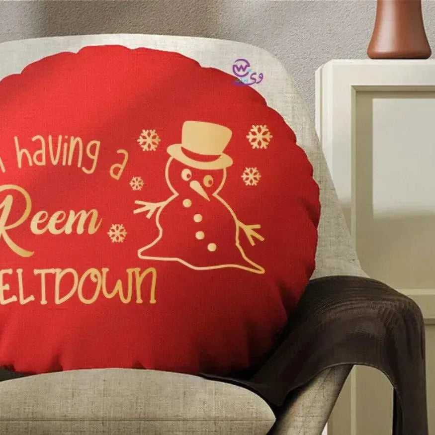 Round Cushion -Merry Christmas - WE PRINT