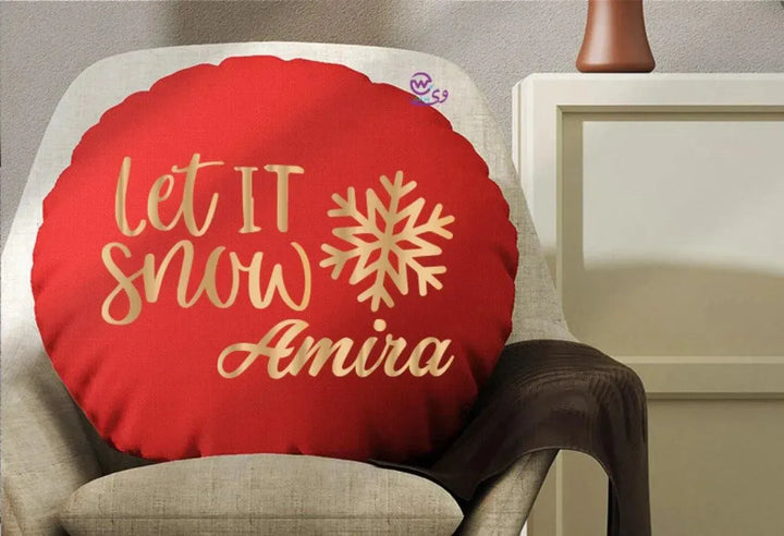 Round Cushion -Merry Christmas - WE PRINT