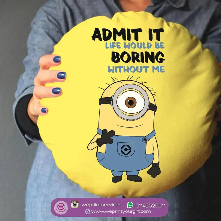 Round Cushion -Minions - WE PRINT