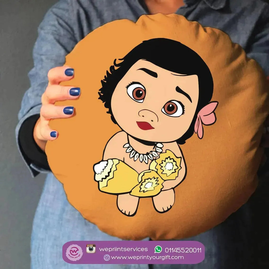 Round Cushion -Moana - WE PRINT