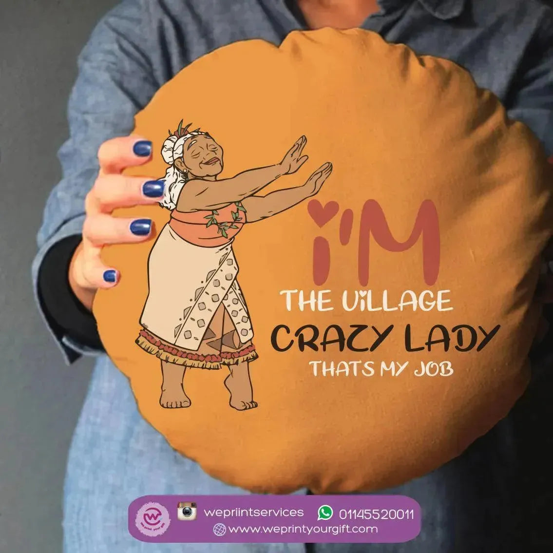 Round Cushion -Moana - WE PRINT